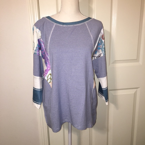 TikTok Brand Tops - NWOT Multicolored Striped Oversized Top